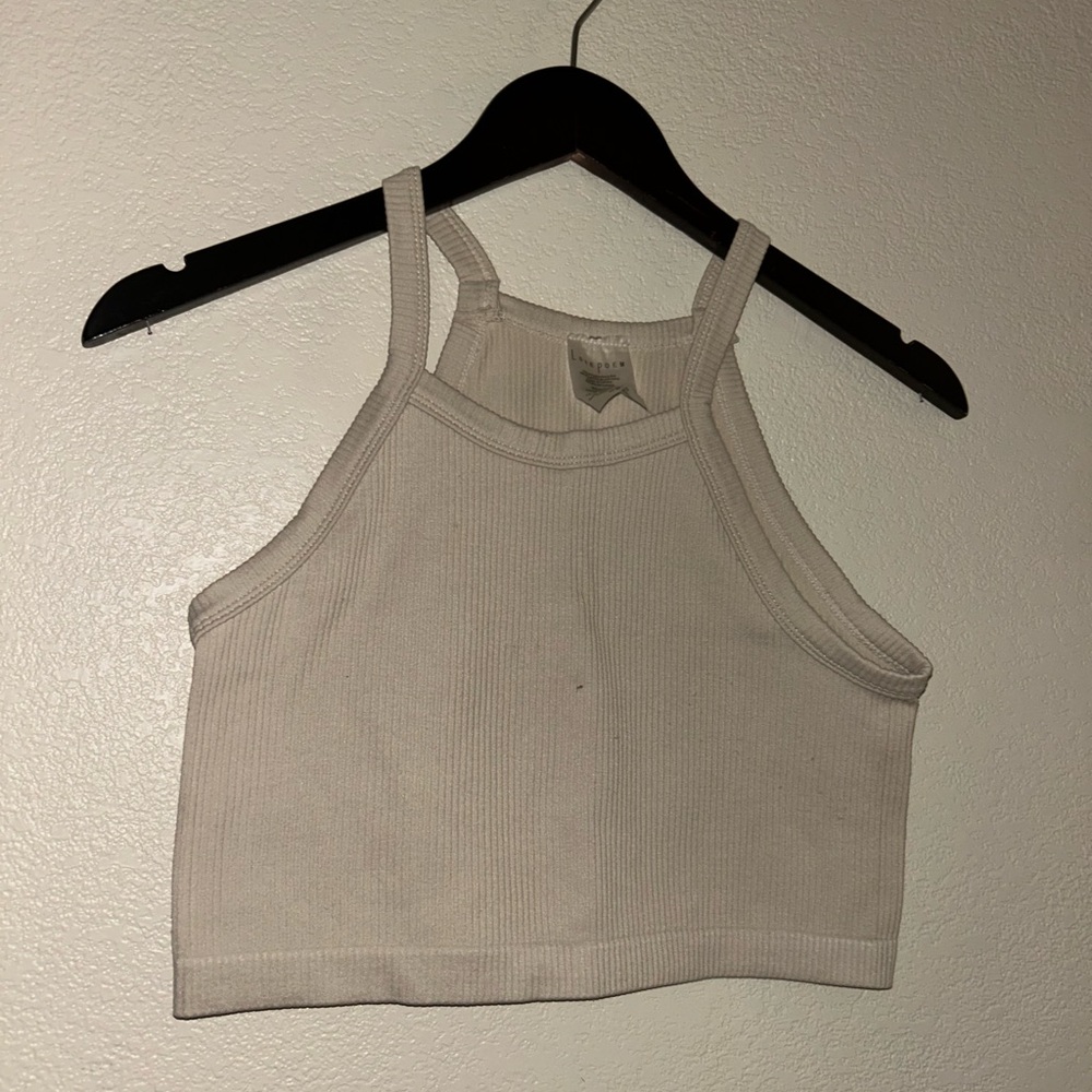 cropped halter tank top